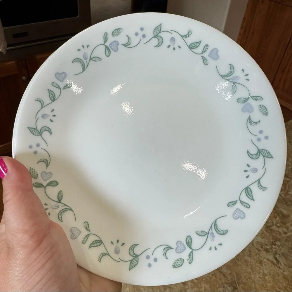 Corelle Country Cottage 6.75” Wide Dessert Bread & Butter Plates Set of 4 USA